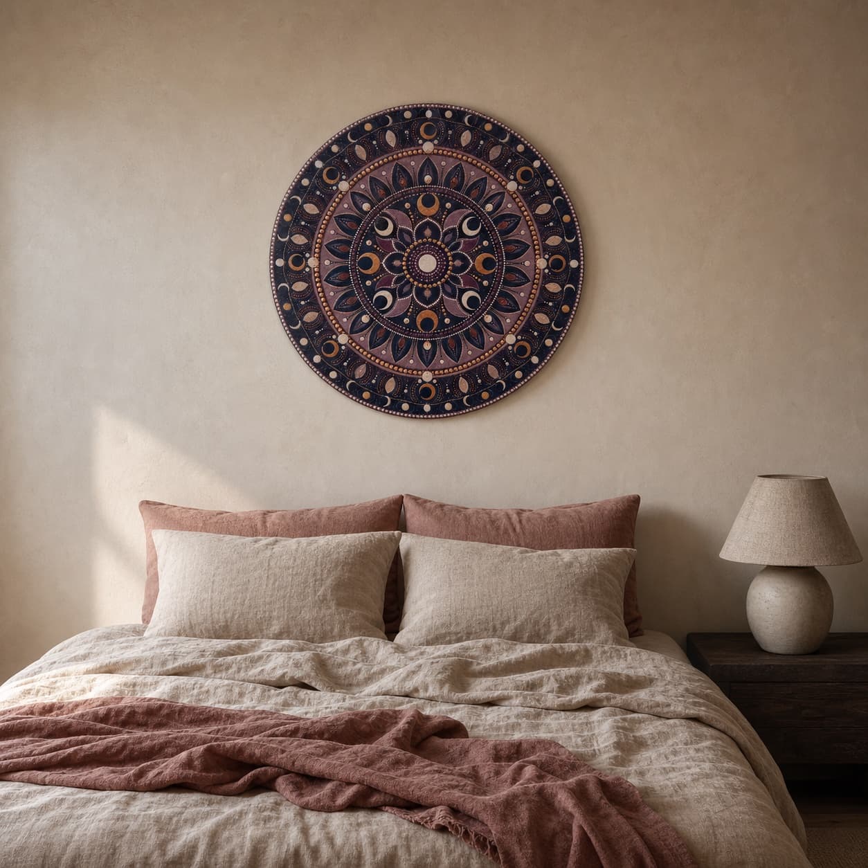 Luna de Cobre instalada en un dormitorio sereno